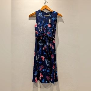 NWT rw&co blue floral faux wrap dress | size 0